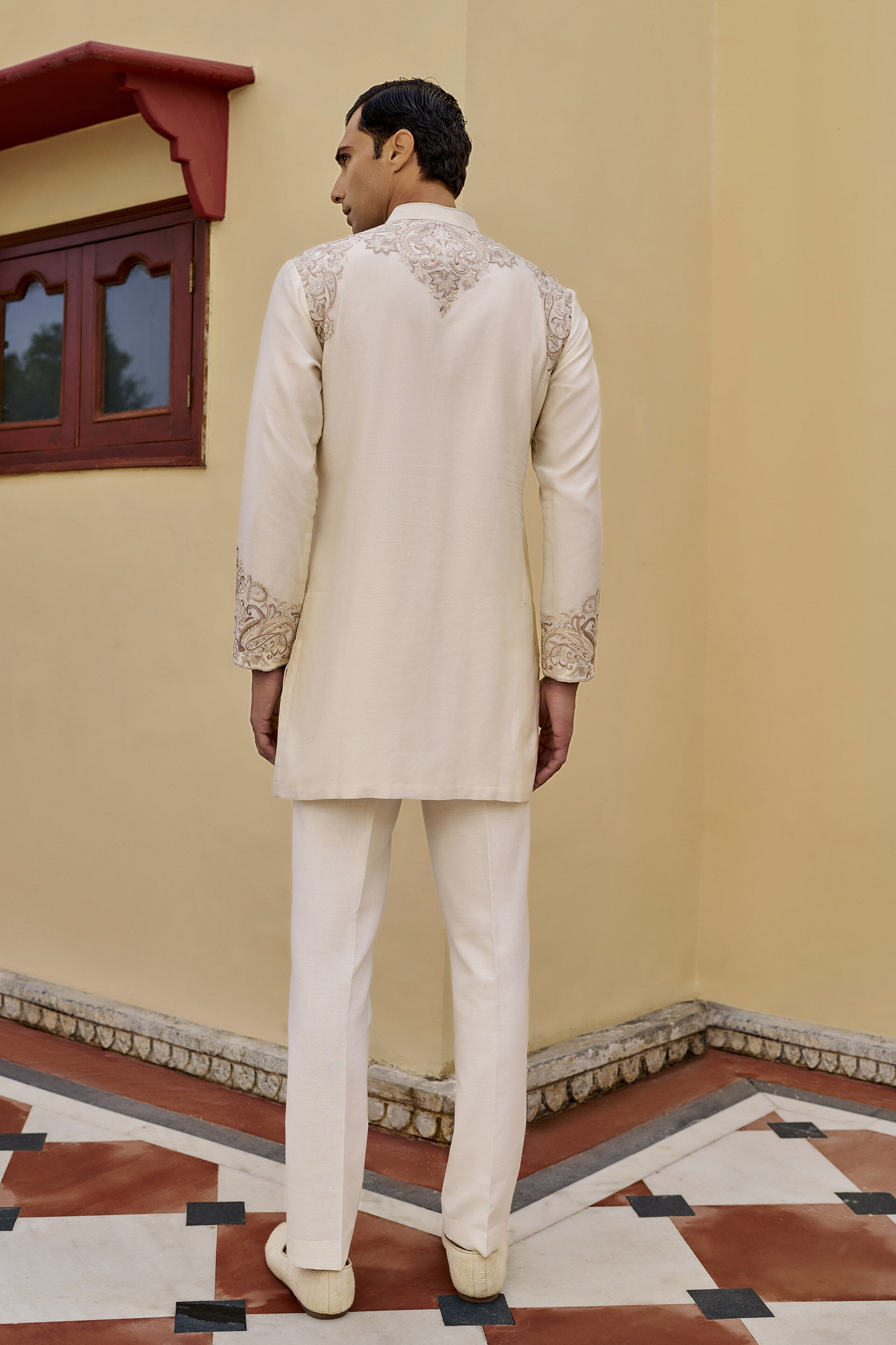 Forever Embroidered Mul Kurta - Off White